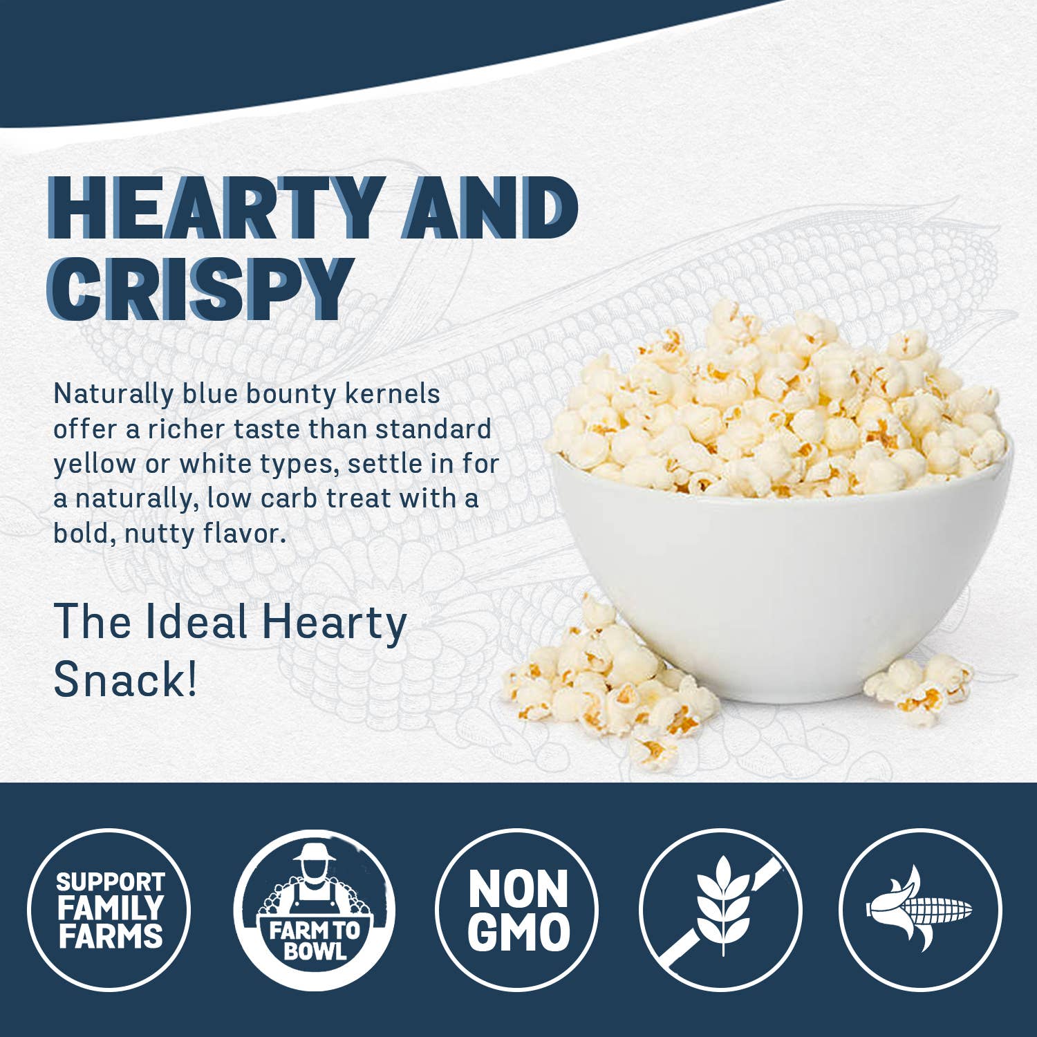 Pilot Knob Farm - Wholesale Popcorn - Blue Bounty Hull-Less, No-Toothpicks-Required Popcorn3