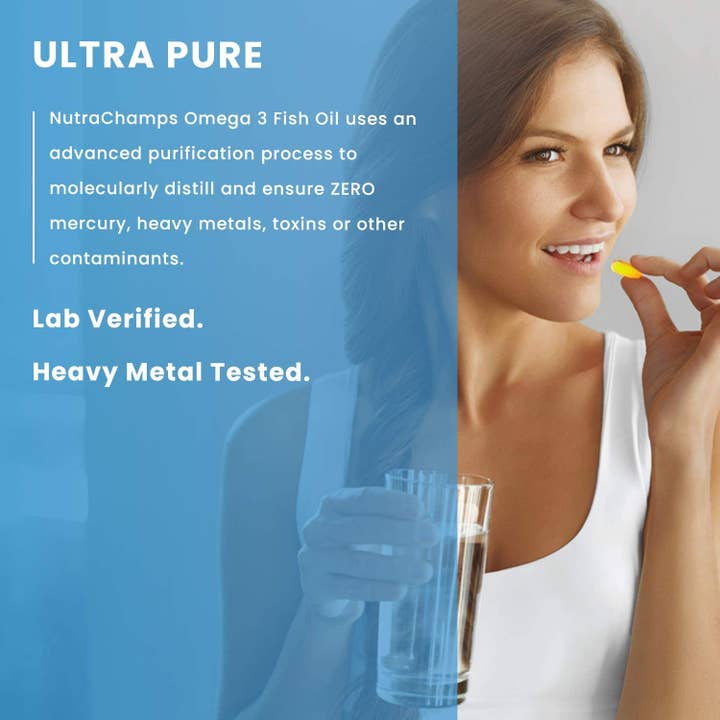 NutraChamps - Wholesale Oral Supplement/Vitamin - Omega 3 Fish Oil Supplements 3600mg with EPA & DHA