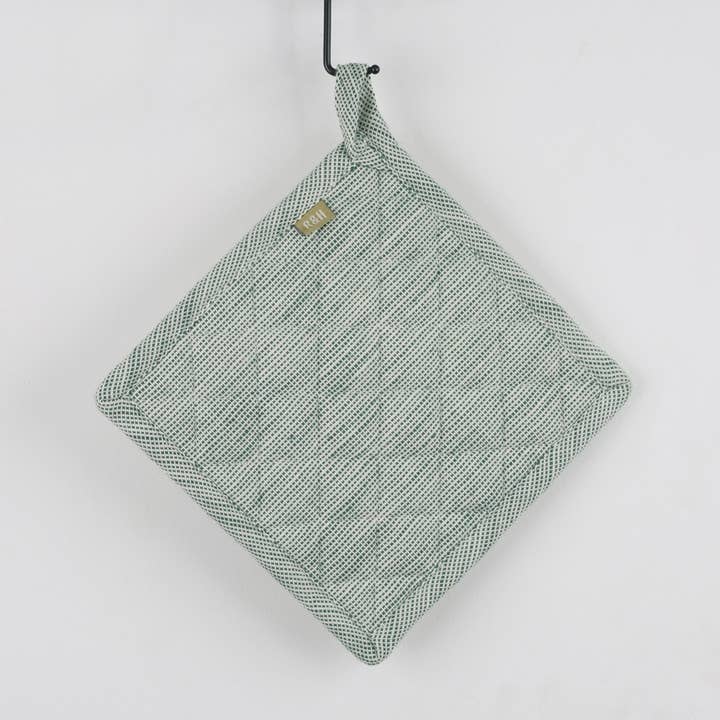Raine & Humble - Wholesale Oven Mitt/Pot Holder - Potholder - Trivet - Slub Chambray Green0