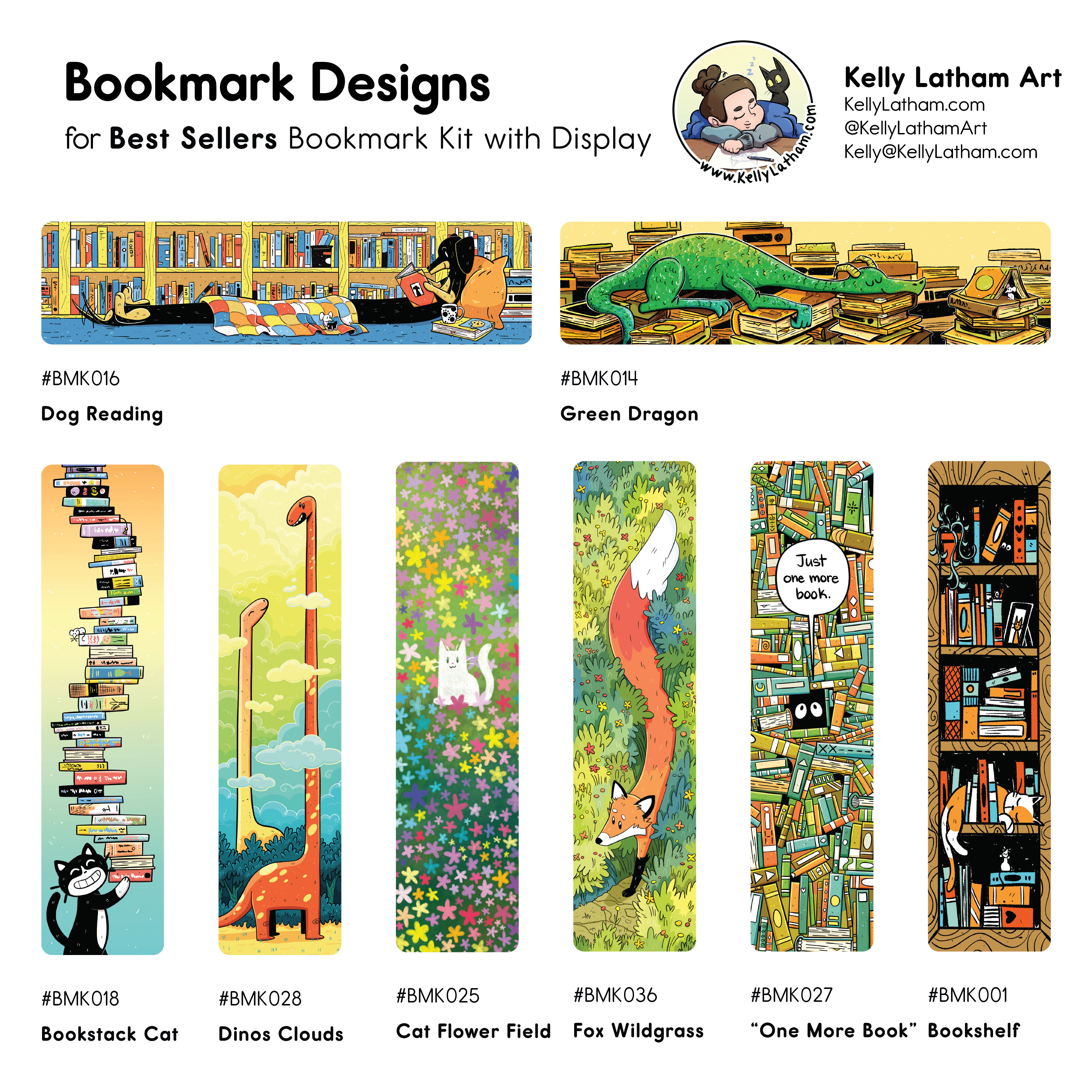 Kelly Latham Art - Wholesale Bookmark - Starter Bookmark Kit with Free Display – 160 Bookmarks 2