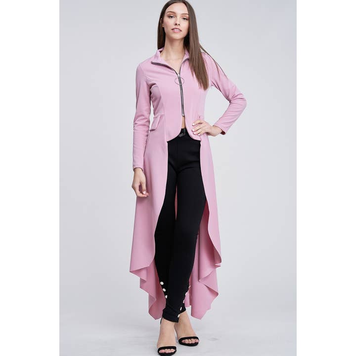 EXTREME HIGH LO ZIP JACKET(A751-ROSE) for wholesale by VENTI6