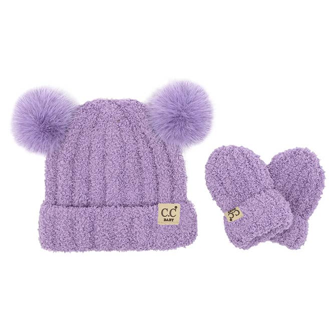 Hana - Wholesale Newborn/Knit Hat - Baby - C.C Baby Cozy Yarn Hat and Mitten Set Winter Hat Set3