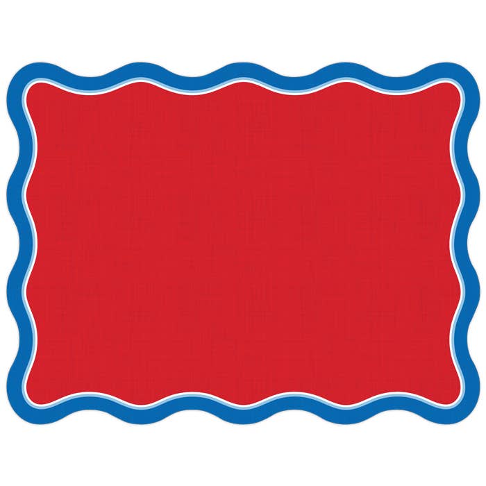 Mantel recortado de lino rojo, blanco y azul elegante para venta al por mayor de RosanneBeck Collections