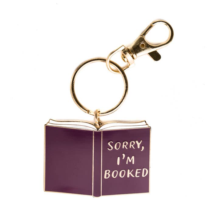 Sorry, I'm Booked Keychain for wholesale by Bona Fide Bookworm