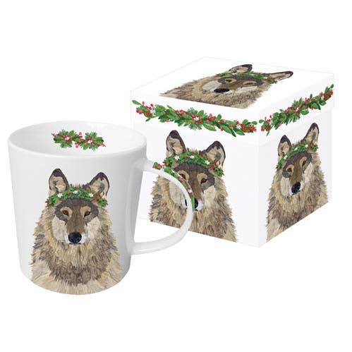 Paperproducts Design • Ambiente - Wholesale Coffee Mug - $MUG IN GIFT BOX- GLACIER WOLF