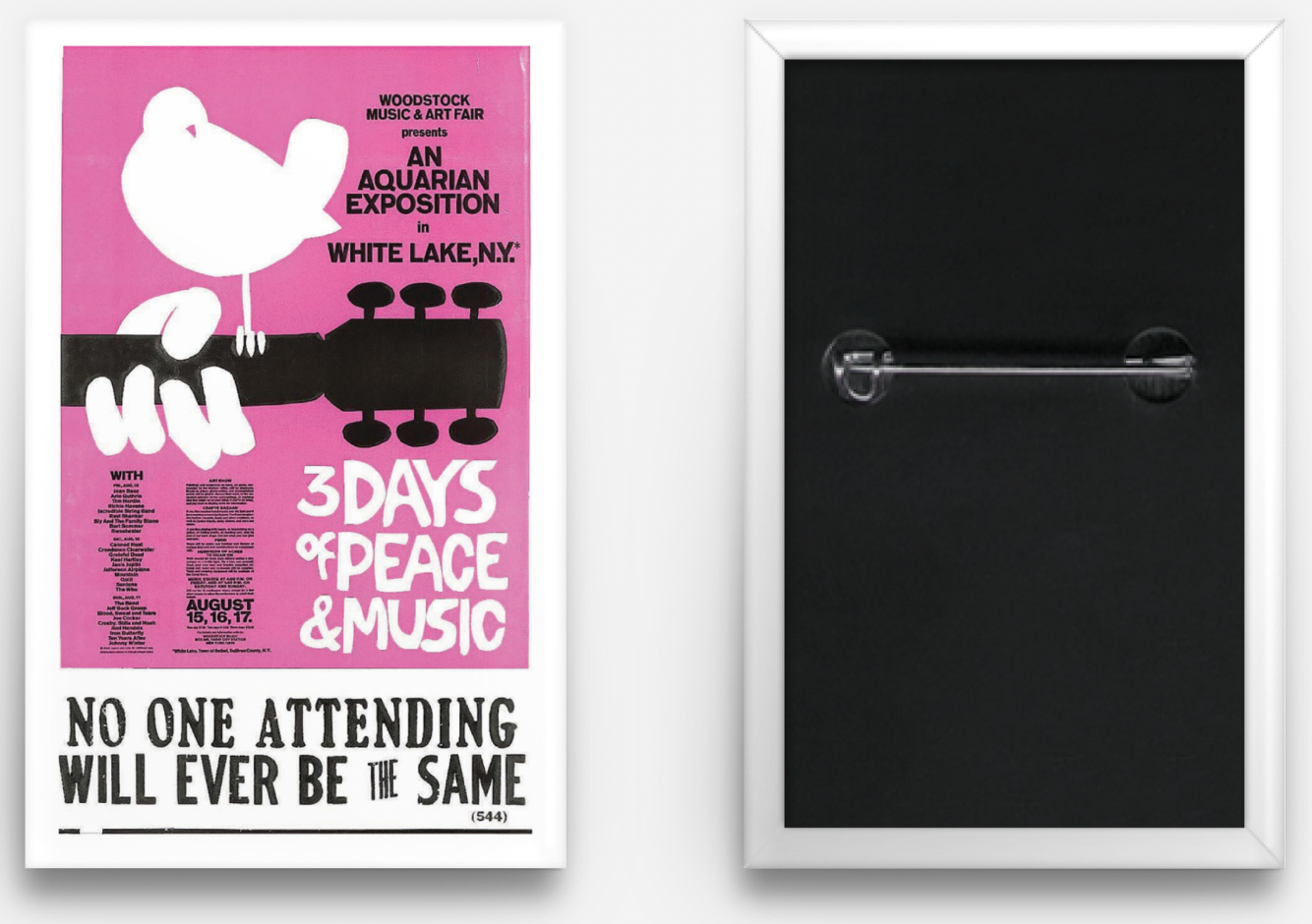 Fresh Prints of CT - Wholesale Lapel Pin/Button - Showprint  Concert Poster Buttons 1.75" x 2.75"1