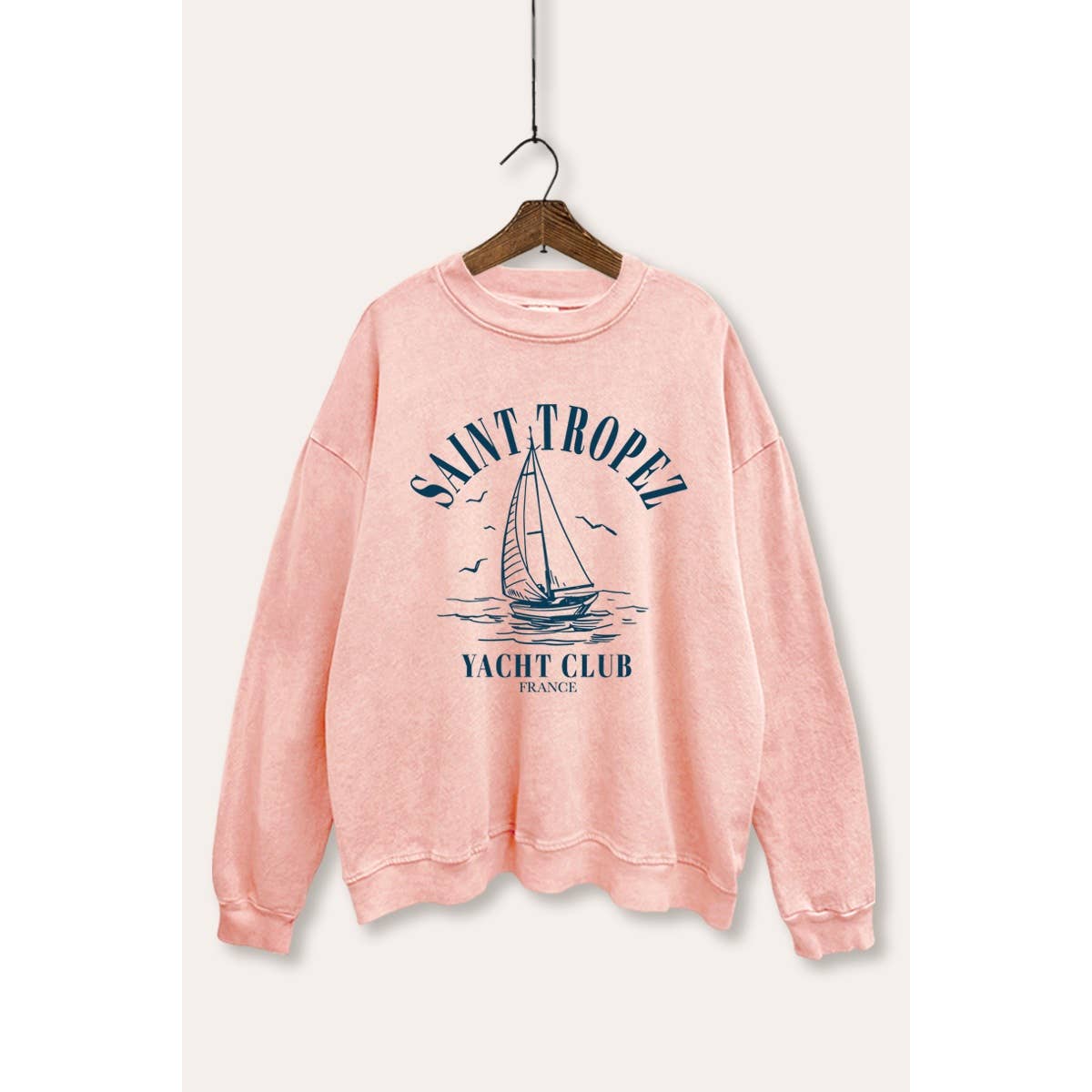 STARCHIS - Wholesale T-Shirt (Graphic) - Women's - SAINT TROPEZ YACHT CLUB MINERAL WASH SWEATSHIRT5