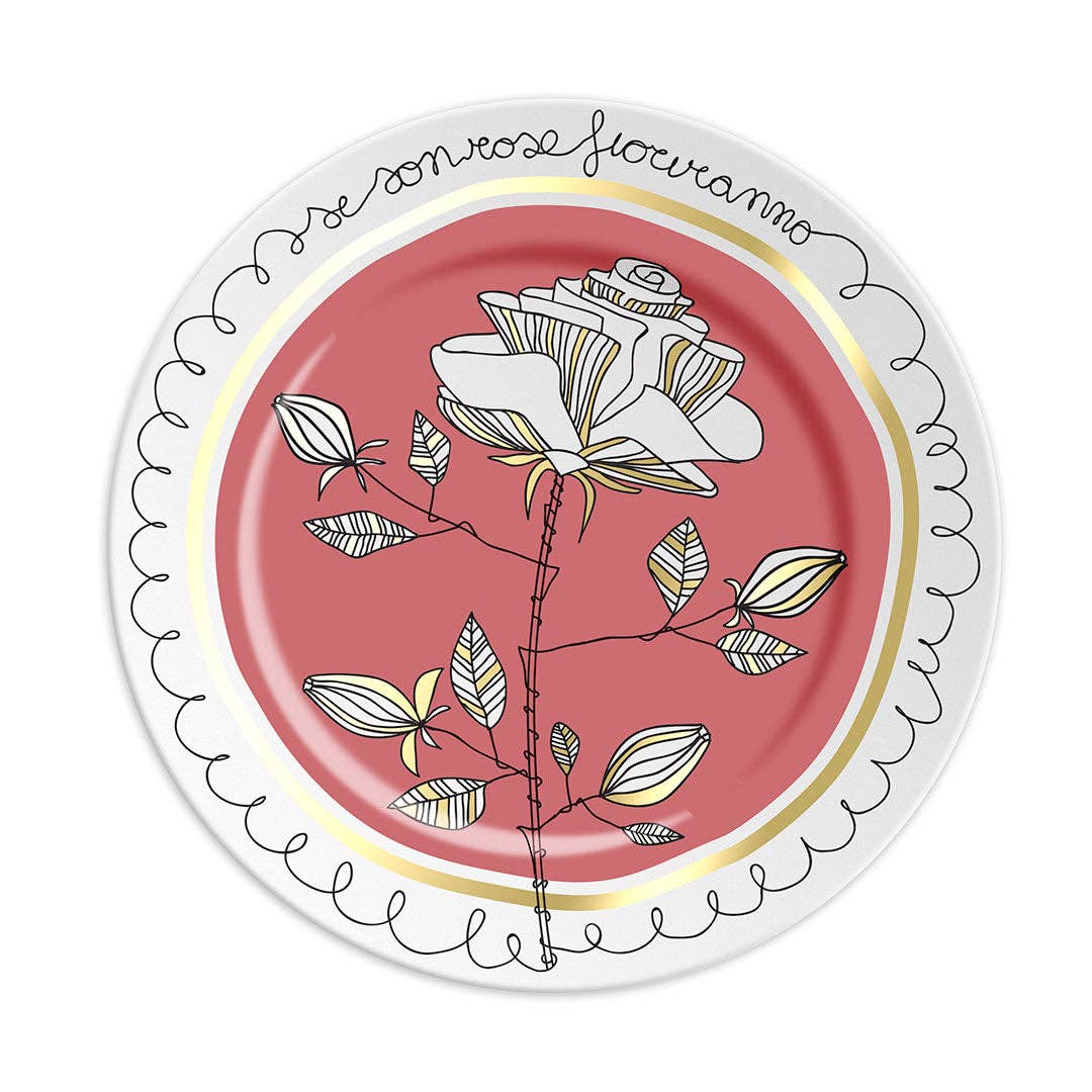 Darling Spring - Wholesale Dinner Plate - Bouquet Pink Dessert Plates Set of 23