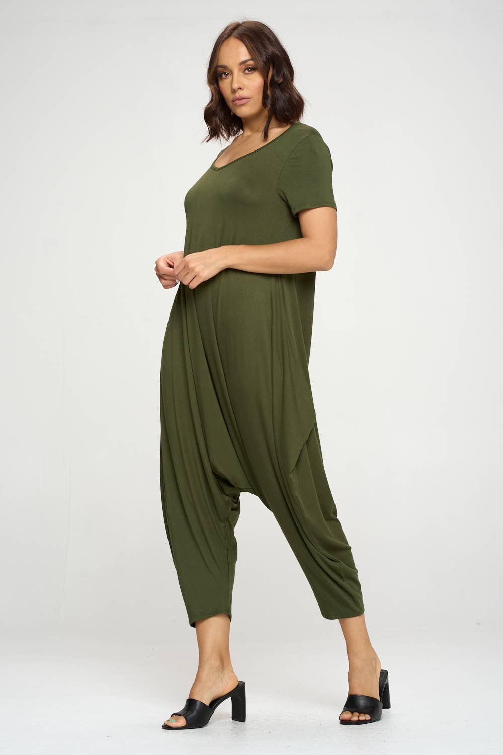 Allium - Wholesale Jumpsuit - Women's - Solid Harem Jumpsuit2