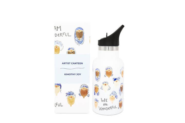 Artist Canteen x Kimothy Joy We Are Wonderful Canteen 12oz for wholesale by Kimothy Joy