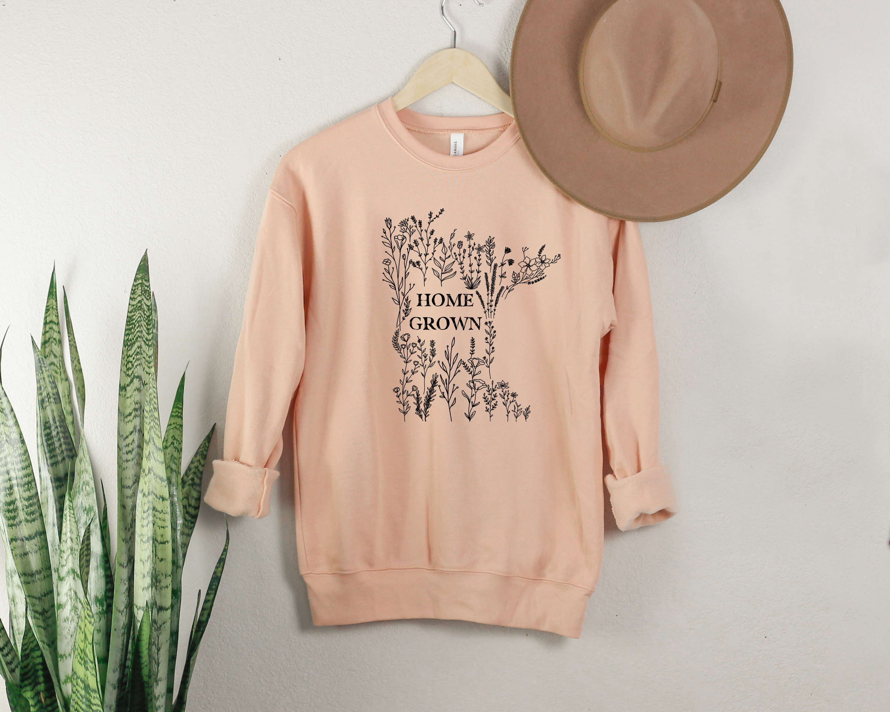Rosa Mae Co - Vente Sweat-shirt à imprimés – femme - Pull polaire à col rond Bella Canvas Floral Minnesota5
