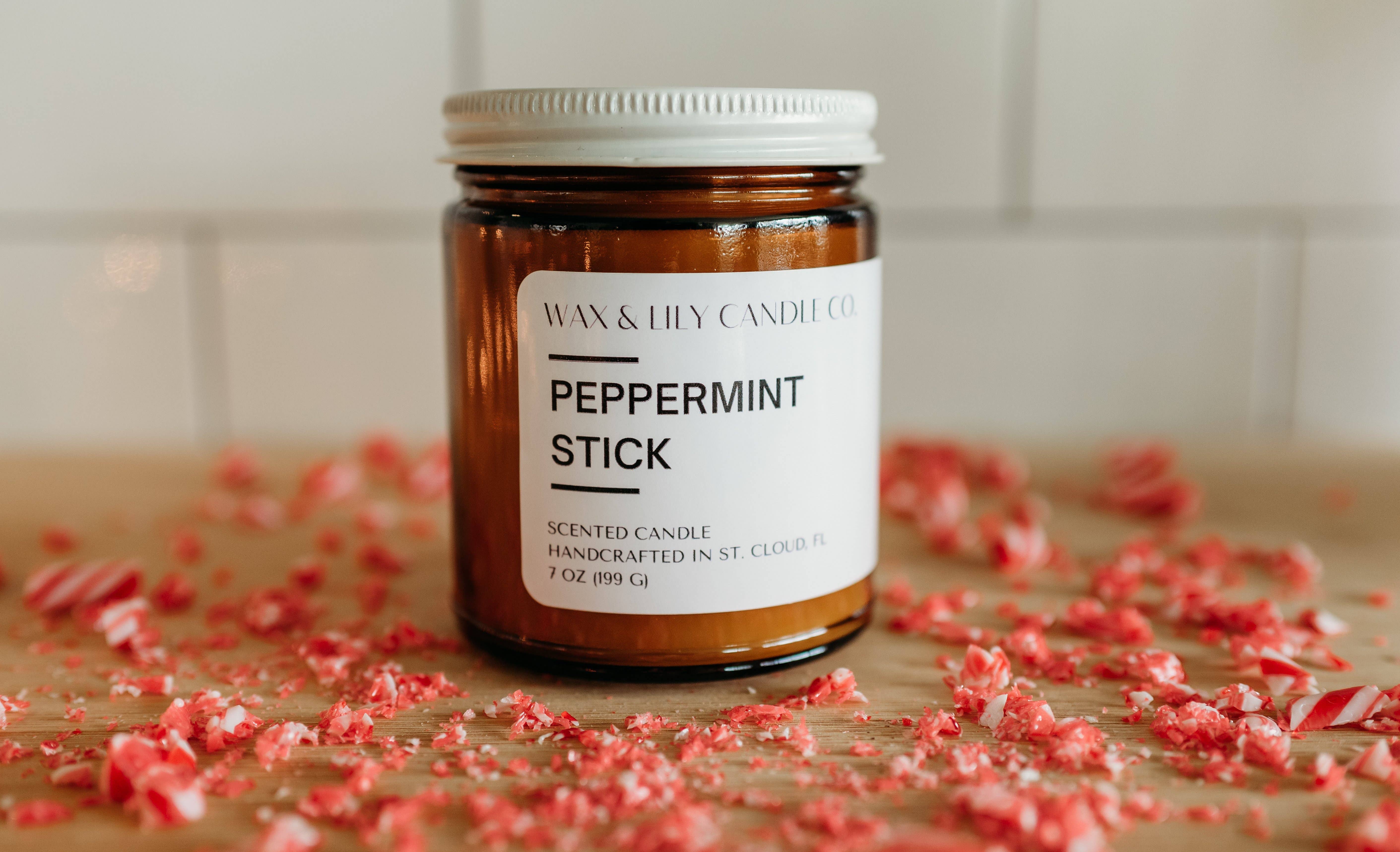 Wax and Lily Candle Co. - Wholesale Pillar Candle - Peppermint Stick Candle