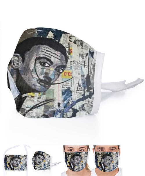 Artedelph - Wholesale Coffee Mug - Black and white Dali mask2