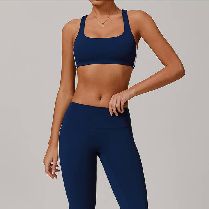 WONDERXFANS – wholesale Sports bra – Women's – Nude Racerback contrast color yoga bra