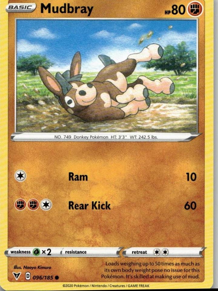 Pokémon SWSH04: Voltagem Vívida - Mudbray #096/185 por atacado de Chronic Cards