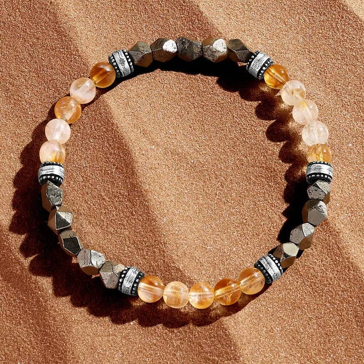 Pulseira de Labradorite, Pirita e Citrino Celestial Drive por atacado de Karma And Luck