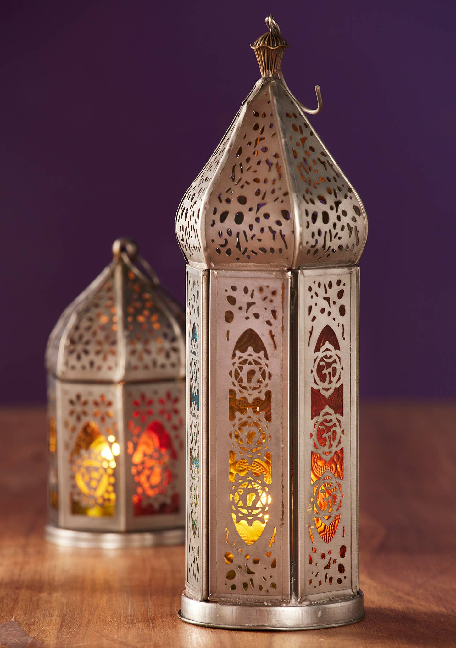 Namaste - Wholesale Lantern - Chakra Lantern Large Zinc Finish2