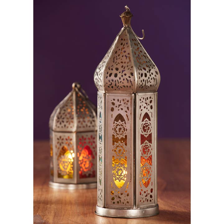 Namaste - Wholesale Lantern - Chakra Lantern Large Zinc Finish2