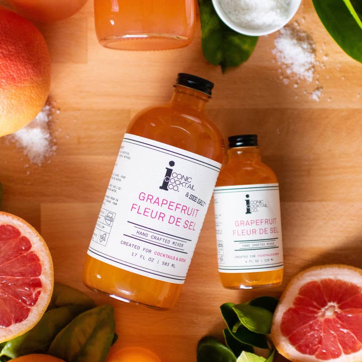 Iconic Cocktail Co - Wholesale Cocktail Mix/Syrup - Grapefruit Fleur de Sel - Handcrafted Cocktail Mixer3
