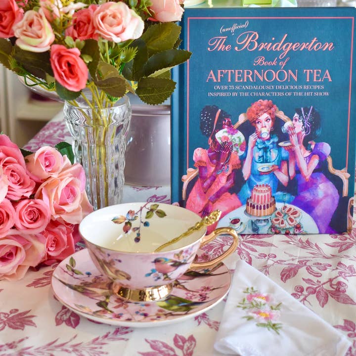 All Little Cute Things - Wholesale Tea set - Blush Pink and Gold with Birds Teacup and Saucer3