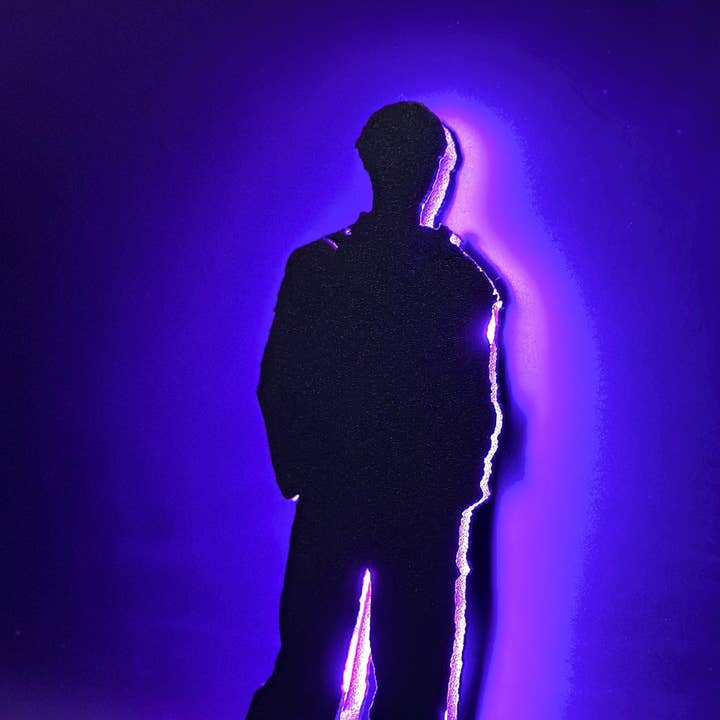 <3 Studio - Wholesale Accent/Desk Lamp - Bang Chan LED Silhouette Lamp: Color-Changing K-Pop Decor, Stray Kids Room Light, Fan Gift4