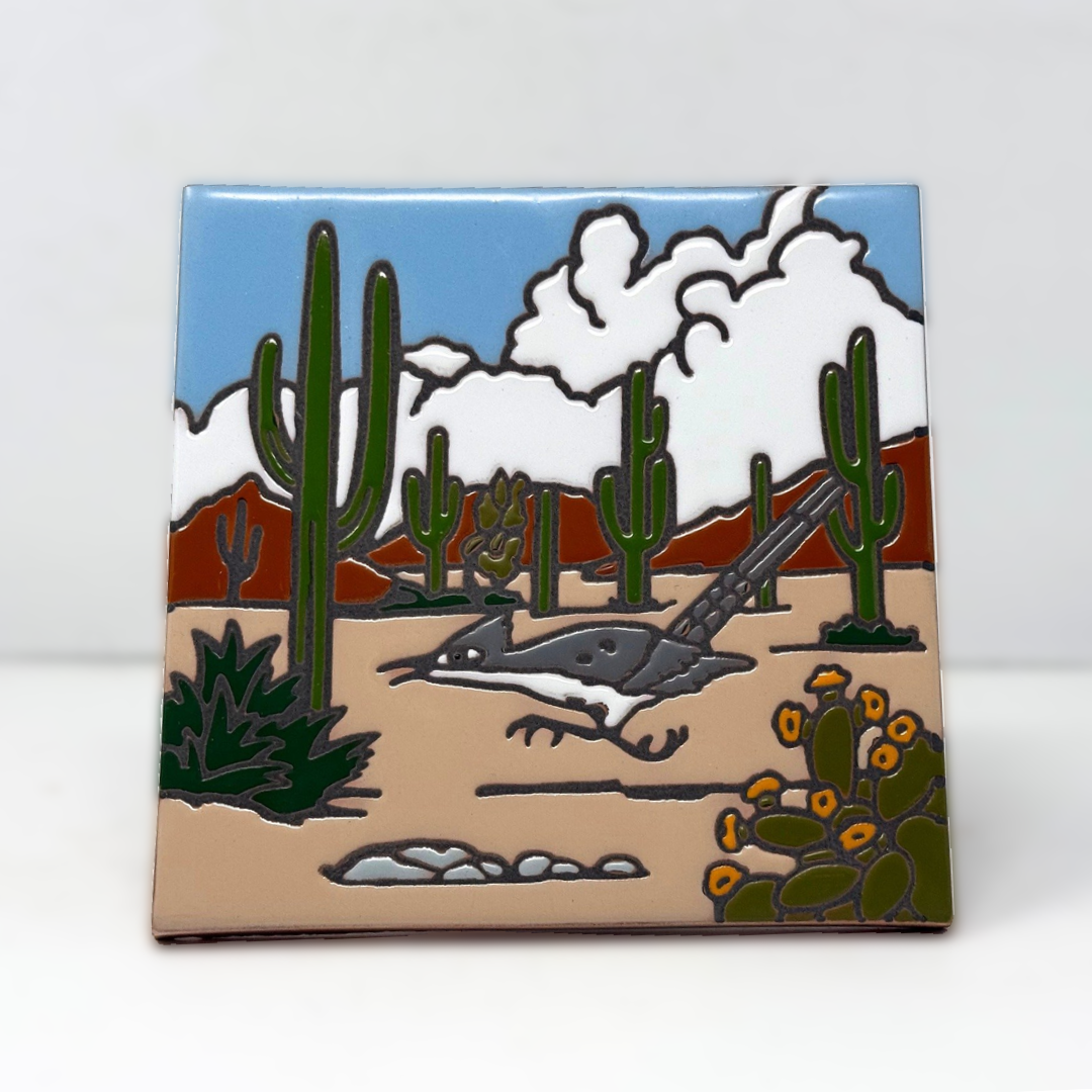 Earthtones Tile - Wholesale Trivet - Roadrunner Tile (4011A)2