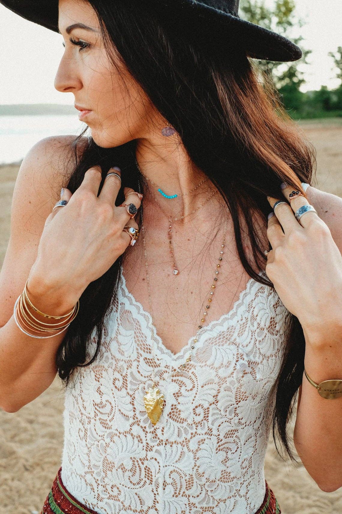 Salt and Sparkle - Wholesale Pendant/Charm Necklace - Herkimer Diamond Crystal Bar Necklace8