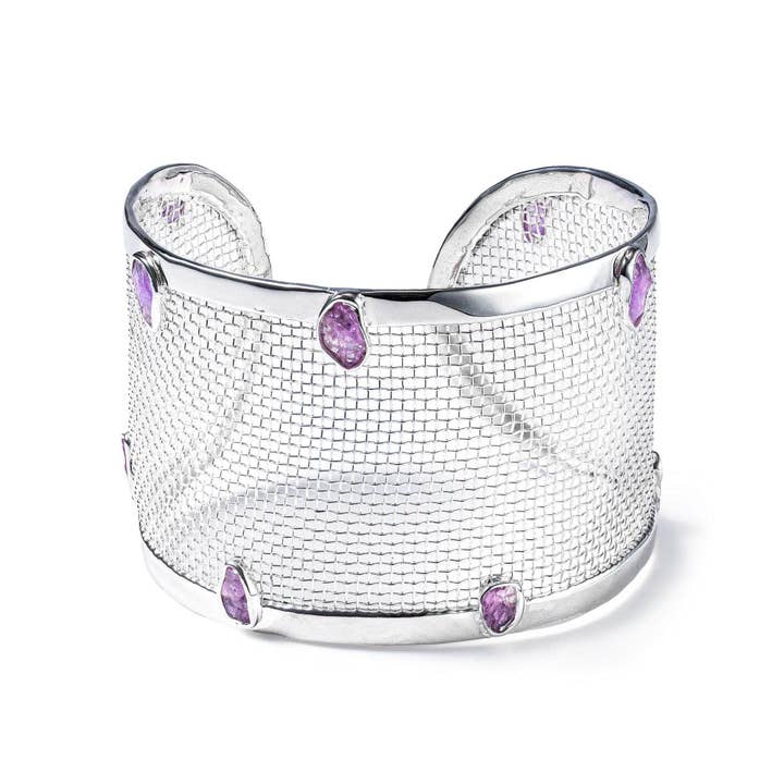 Lumen Silverarmband med Råa Rosa Safirer för wholesale av German Kabirski