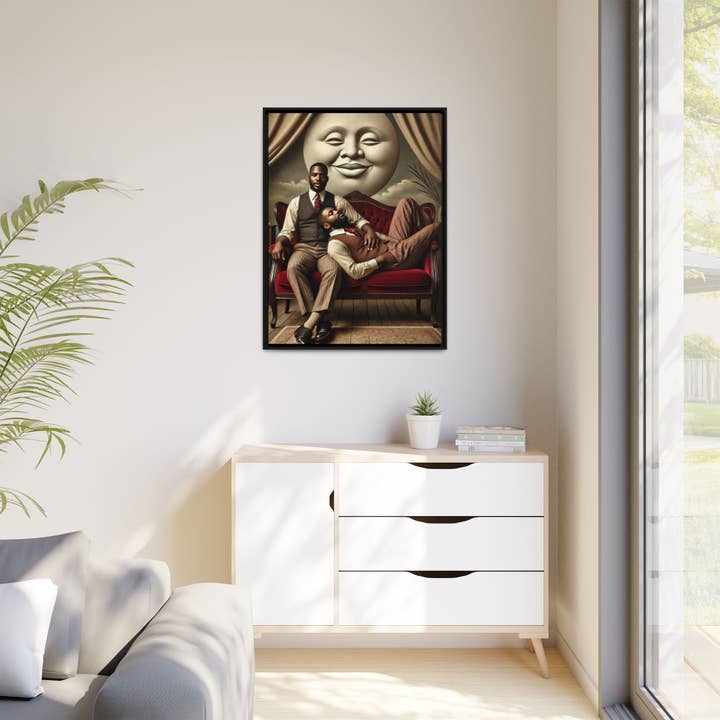 Walt & Pete - Wholesale Art Print - Missing Art Studies - Man In The Moon 00622