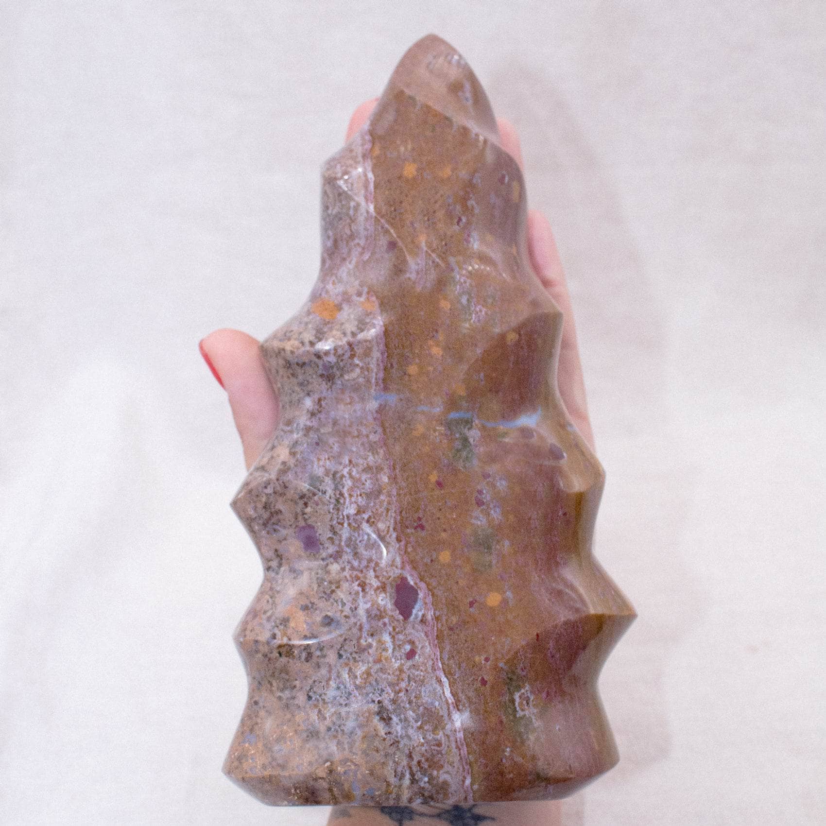 Tiny Rituals - Wholesale Spiritual Stone/Crystal - Ocean Jasper Flame - AAA Premium Quality43