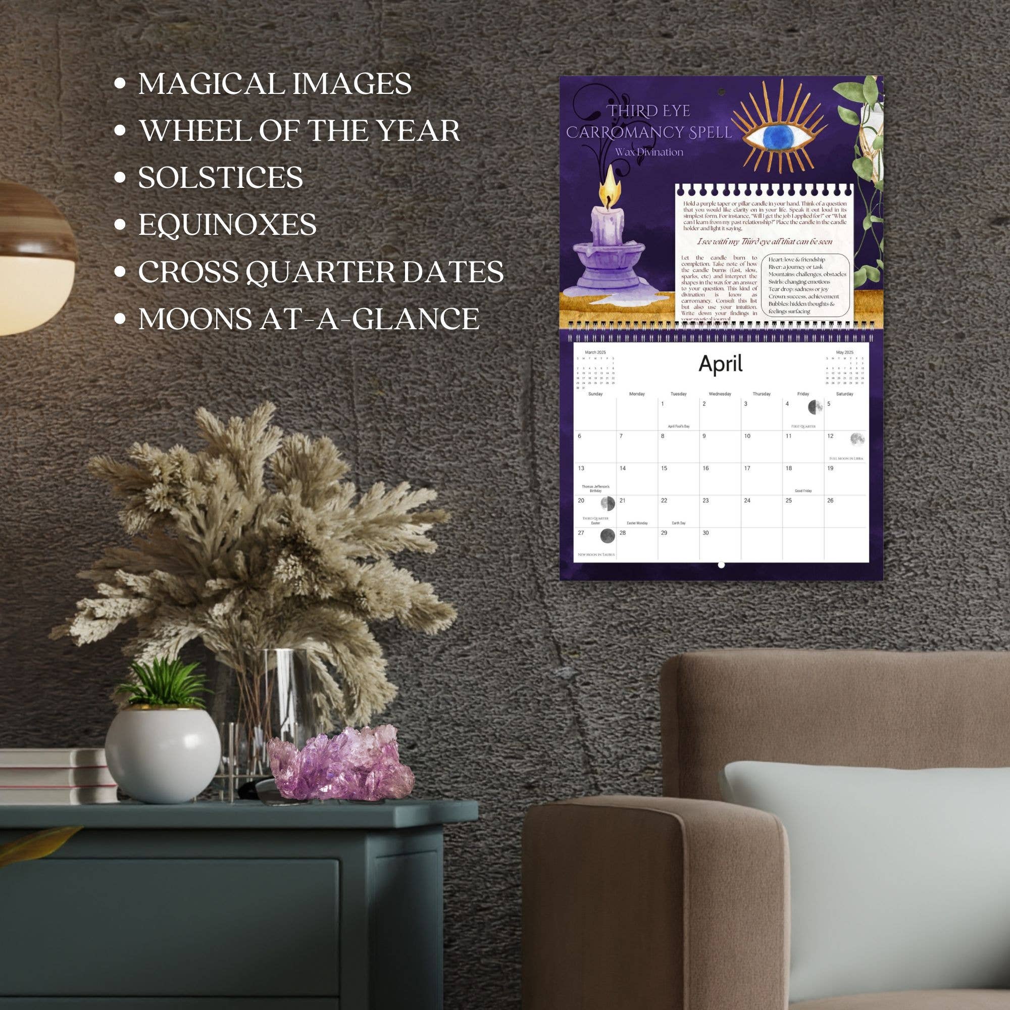 Calendar Magic Co. - Wholesale Calendar - CANDLE MAGIC 2026 Spell Calendar4