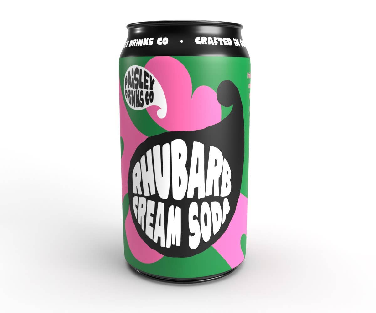 Paisley Drinks Co & Williams Brothers Brewery – wholesale Soda/carbonated drink – Rhubarb Cream Craft Soda - Natural - Vegan