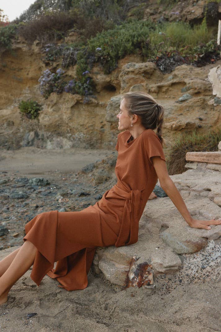 ISD1295 Anastasia Dress Mocha for wholesale on Faire4