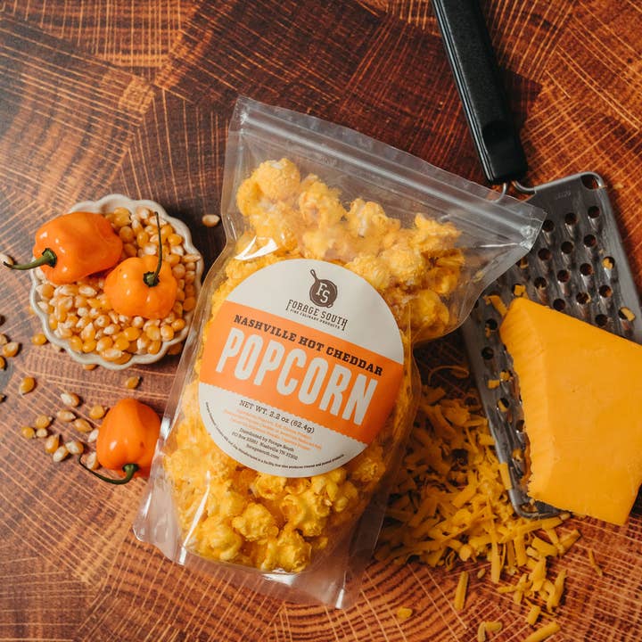 Forage South - Wholesale Popcorn - Nashville Hot Cheddar Popcorn4