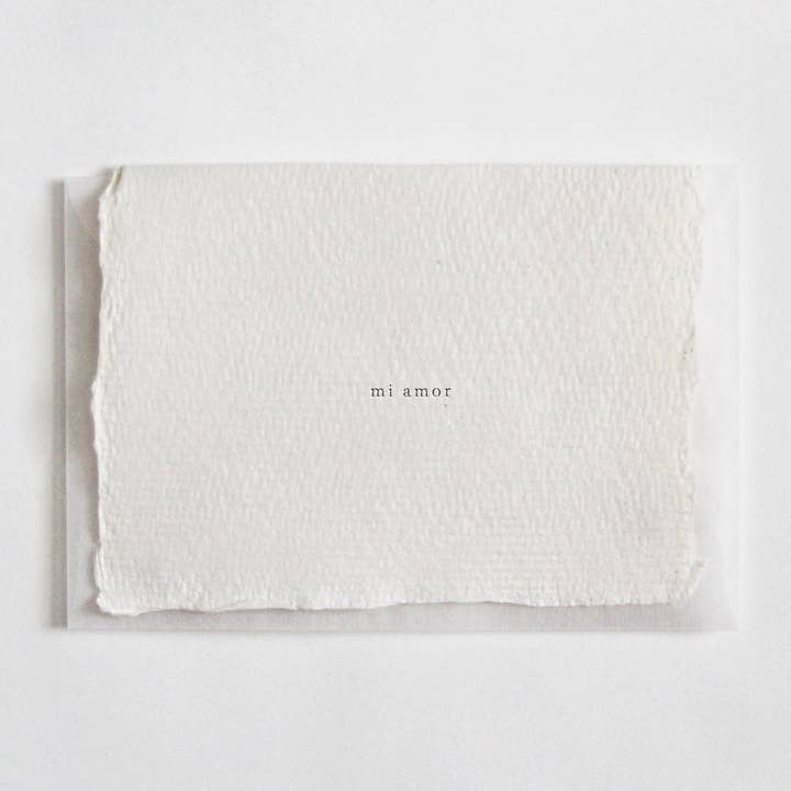 Mi Amor håndlavet kærlighedskort med konvolut for engroshandel hos Belinda Love Lee Paperie