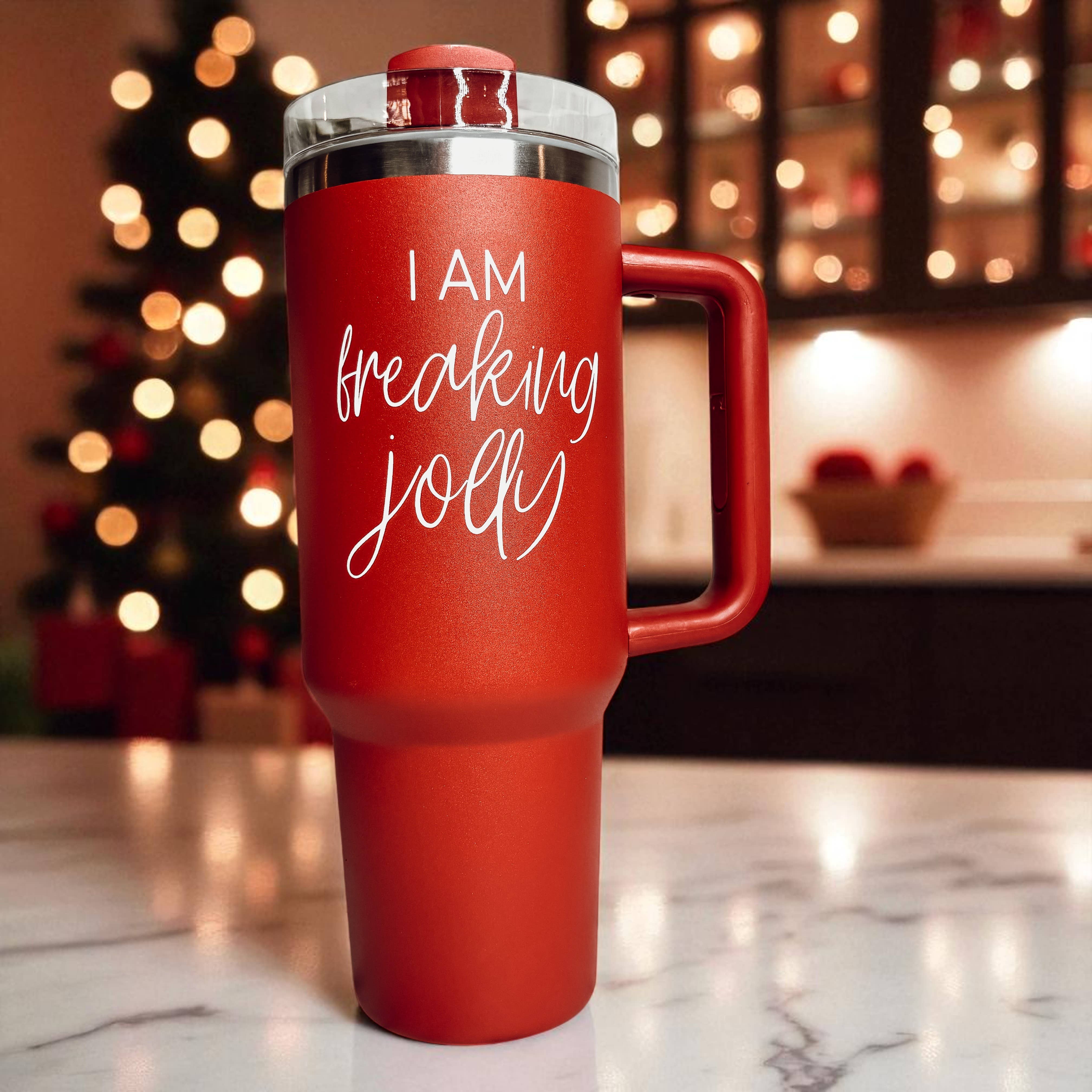Gia Roma - Wholesale Insulated Mug/Tumbler - Funny Christmas Coffee Mugs, Red Holiday Tumblers With Straw73