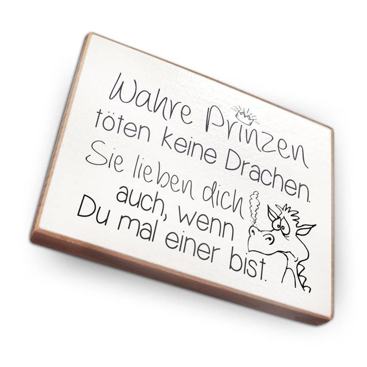 Íman de frigorífico em madeira de faia - Verdadeiros príncipes por atacado de wammi