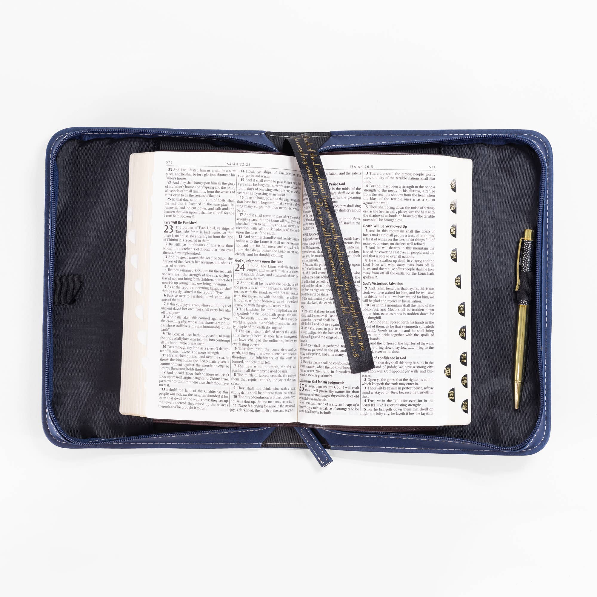 Divinity Boutique - Wholesale Bible Cover - Divine Details: Bible Cover Navy Blue Flying Compass Rose3