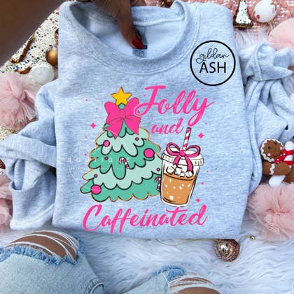 Jolly & Caffeinated Sweatshirts & T-Shirts    for wholesale by Trendy Chic Apparel LLC