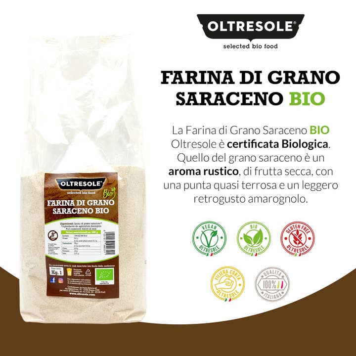 Oltresole - Wholesale Gluten-Free Flour - Organic Buckwheat Flour 1 Kg3