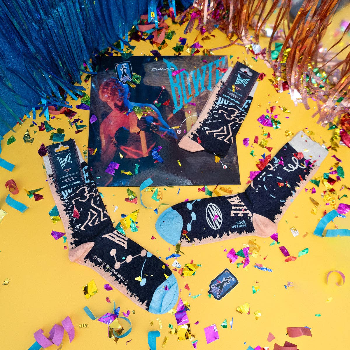 Sock Affairs – Meias - Unissexo por atacado – Meias David Bowie Let’s Dance - Presente4