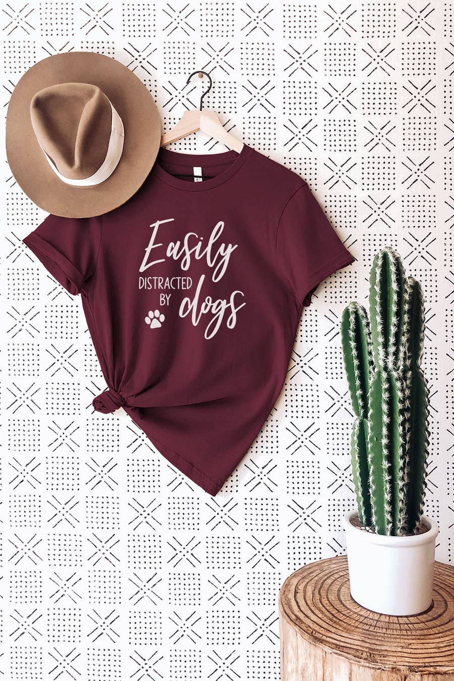 Bella Me - Venta al por mayor Camiseta serigrafiada - Mujer - Camiseta gráfica Easily Distracted By Dog1