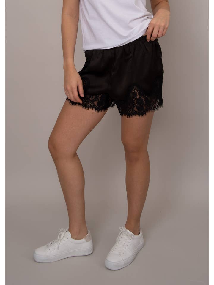 RD Style - Wholesale Shorts - Women's - SADIE SHORT W/ LACE TRIM- 43W194S9