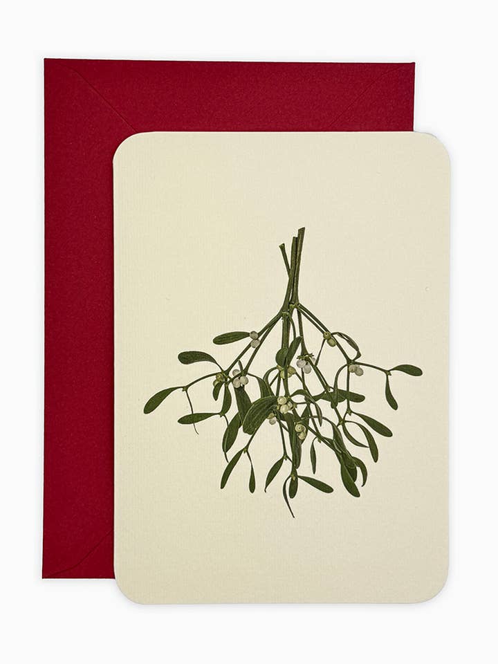 Mistletoe Christmas Greeting Card | Christmas Card for wholesale by Canonbury Press