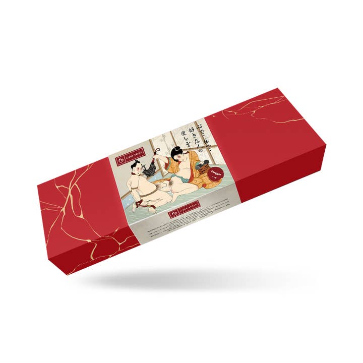 Liebe Seele - Wholesale Sex Toy - Kinbaku Ukiyoe Luxury Red Rosy Lamb Suede Leather Flogger