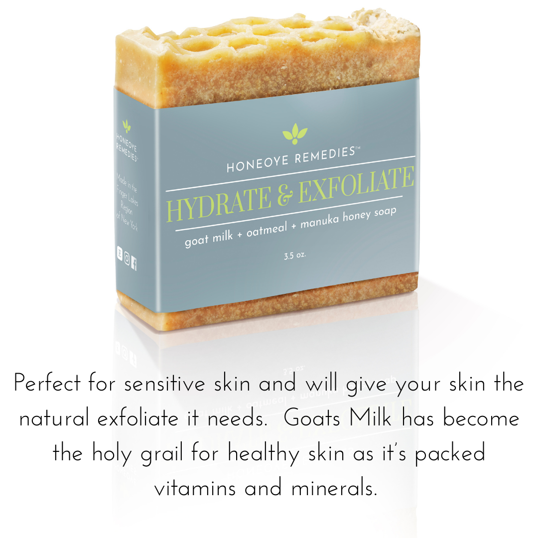 Honeoye Remedies - Wholesale Bar Soap - Manuka Honey (MGO 550+) +Goat Milk Soap(Hydrate & Exfoliate)6