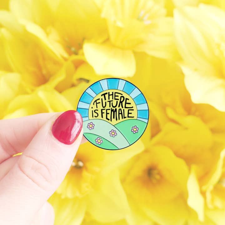 Kate Gabrielle - Wholesale Lapel Pin/Button - Future is female enamel lapel pin
