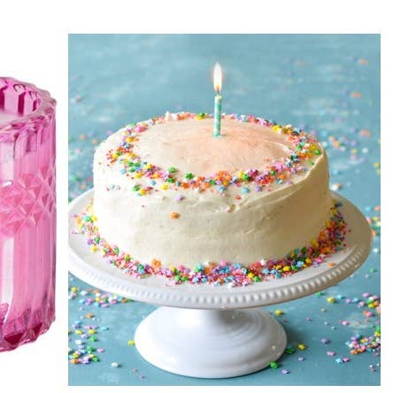 The Local Gift Box featuring Bready or Knot Challah by Nancy - Wholesale Jar/Filled Candle - SOI Cake For Breakfast 8oz Petite Shimmer Candle1