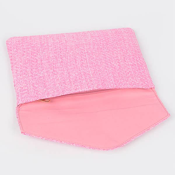 3AM BY H&D ACCESSORIES - Wholesale Clutch Bag - Women's - Faux Straw Envelope Clutch