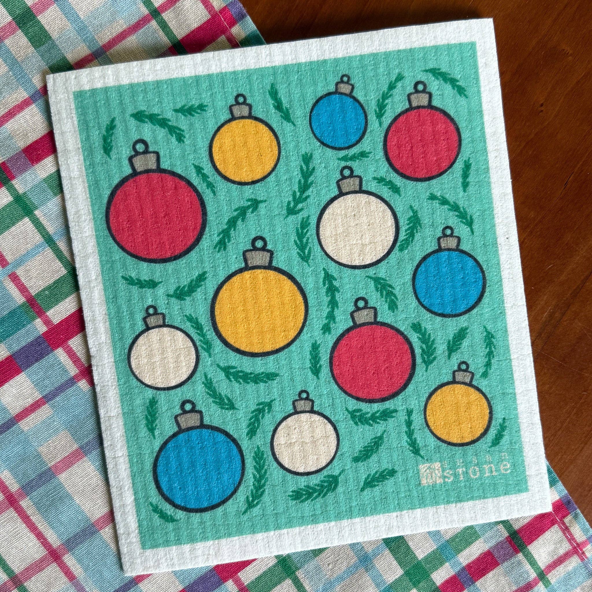 Susan Stone Design - Wholesale Dishcloth - Swedish Dishcloth with Ornaments2